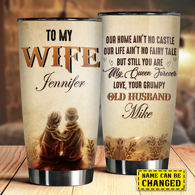 Custom Name My Queen Forever Wife Gifts - Personalized Tumbler