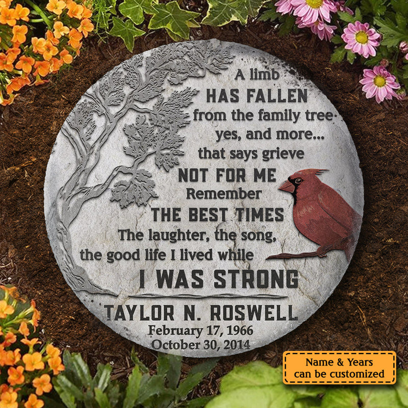 Custom Name Memorial Tree Tribute - Personalized Memorial Stone