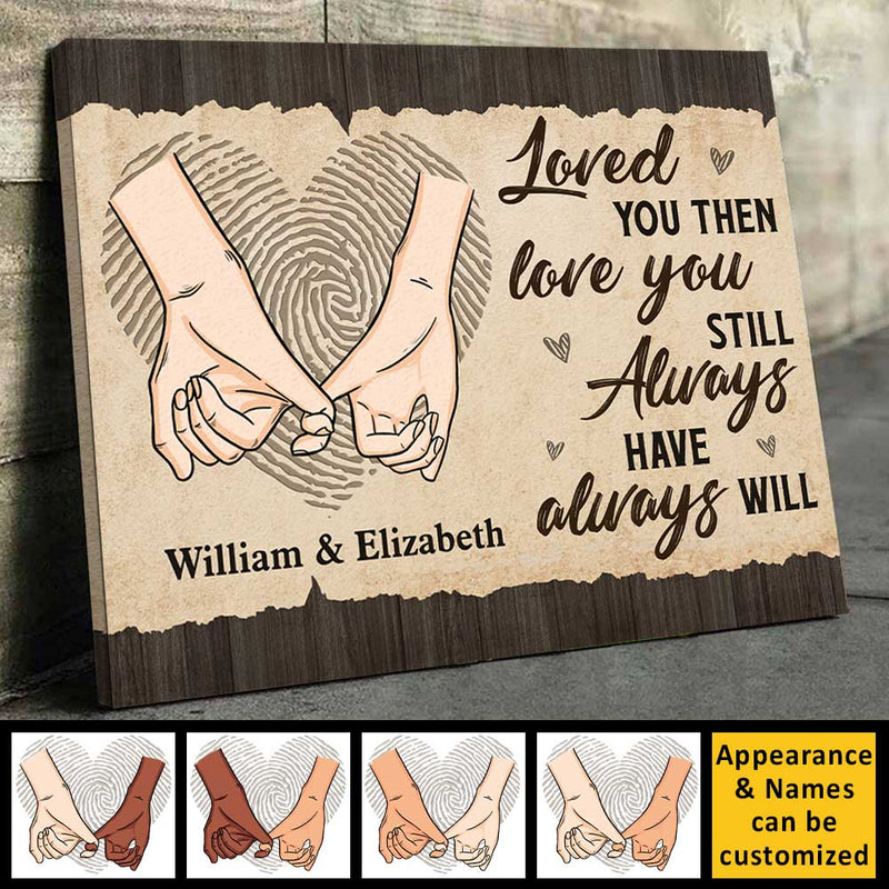 Custom Name Forever Love Couple Gifts - Personalized Canvas