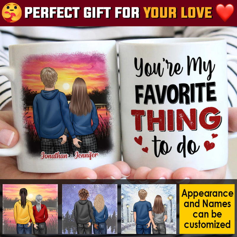 Custom Name Favorite Thing Gifts for Couples - Personalized Mugs