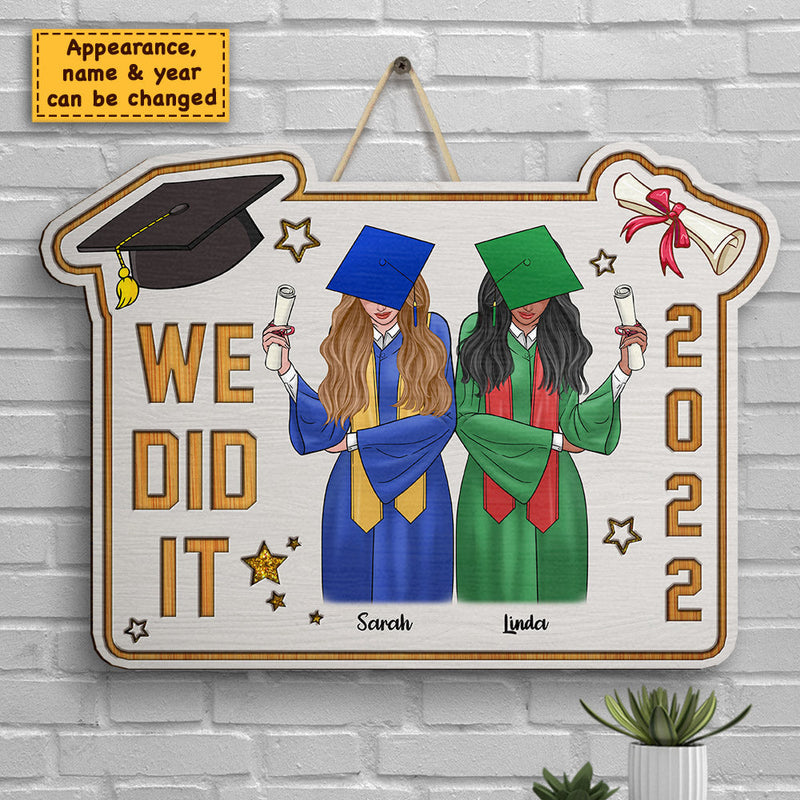 Custom Name Graduation Gifts for Women - Personalized Wood Sign