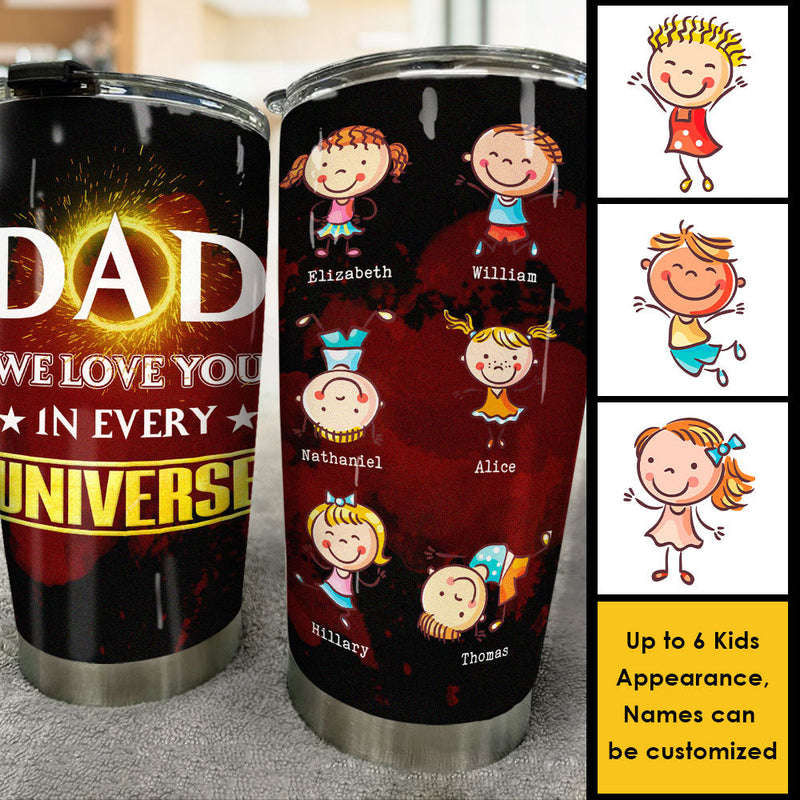 Custom Name Dad Love Gifts for Fathers - Personalized Tumbler