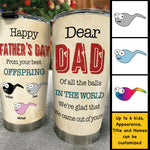 Custom Name Funny Father's Day Gifts for Dad - Personalized Tumbler