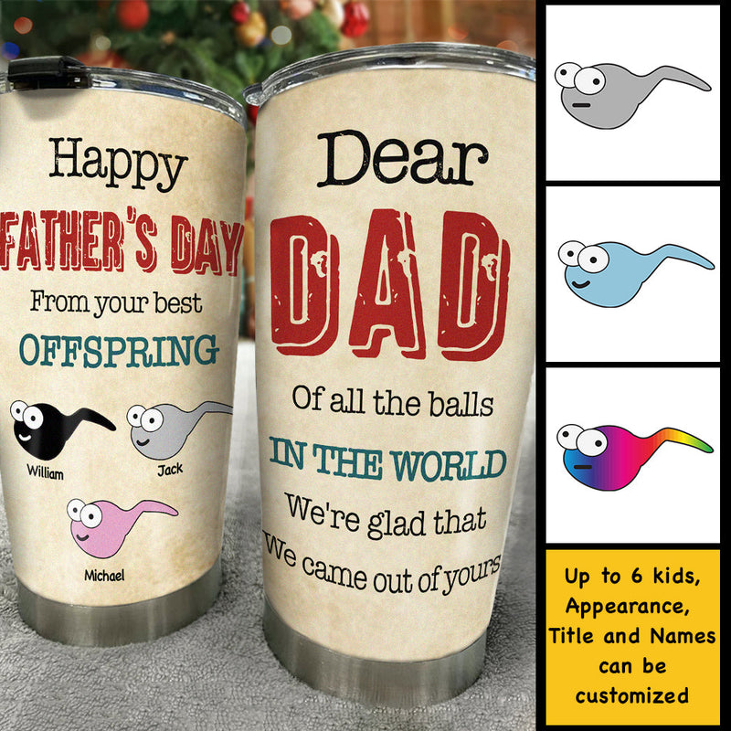 Custom Name Funny Father's Day Gifts for Dad - Personalized Tumbler