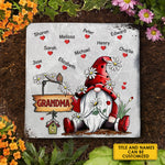 Custom Name Grandma Gnome Garden Decor - Personalized Garden Stone