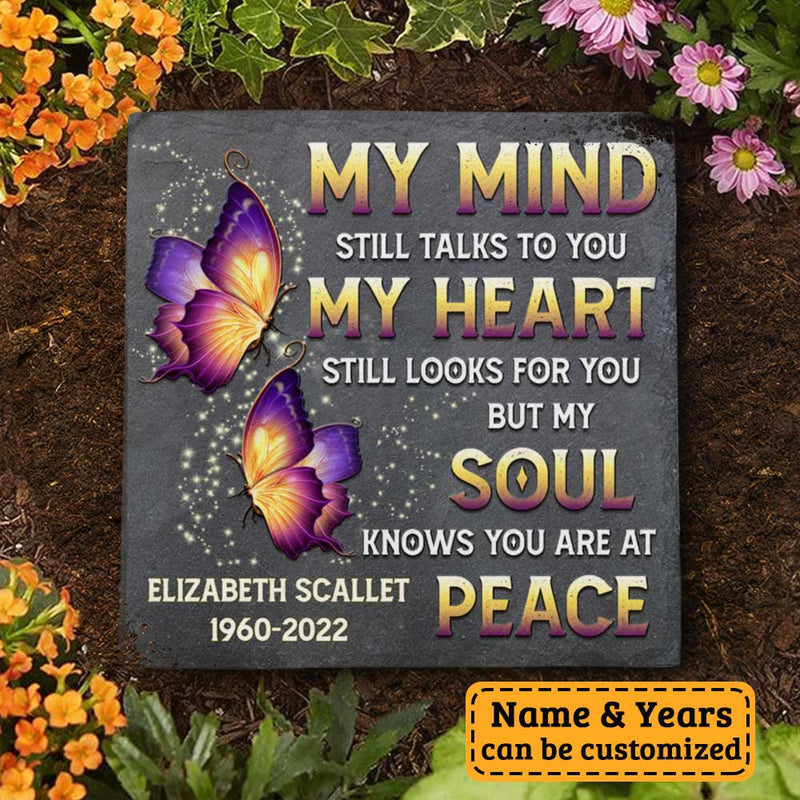 Custom Name Butterfly Memorial Gifts - Personalized Memorial Stone