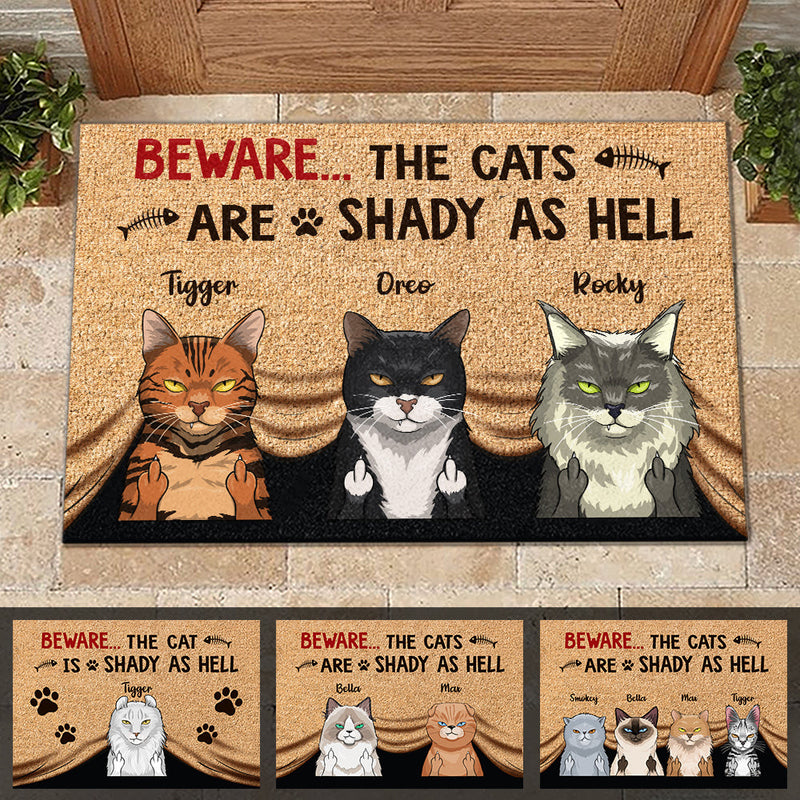 Custom Name Funny Cat Gifts for Cat Lovers - Personalized Doormat
