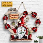 Custom Name Grandma Love Bugs Gifts for Grandma - Personalized Wood Sign