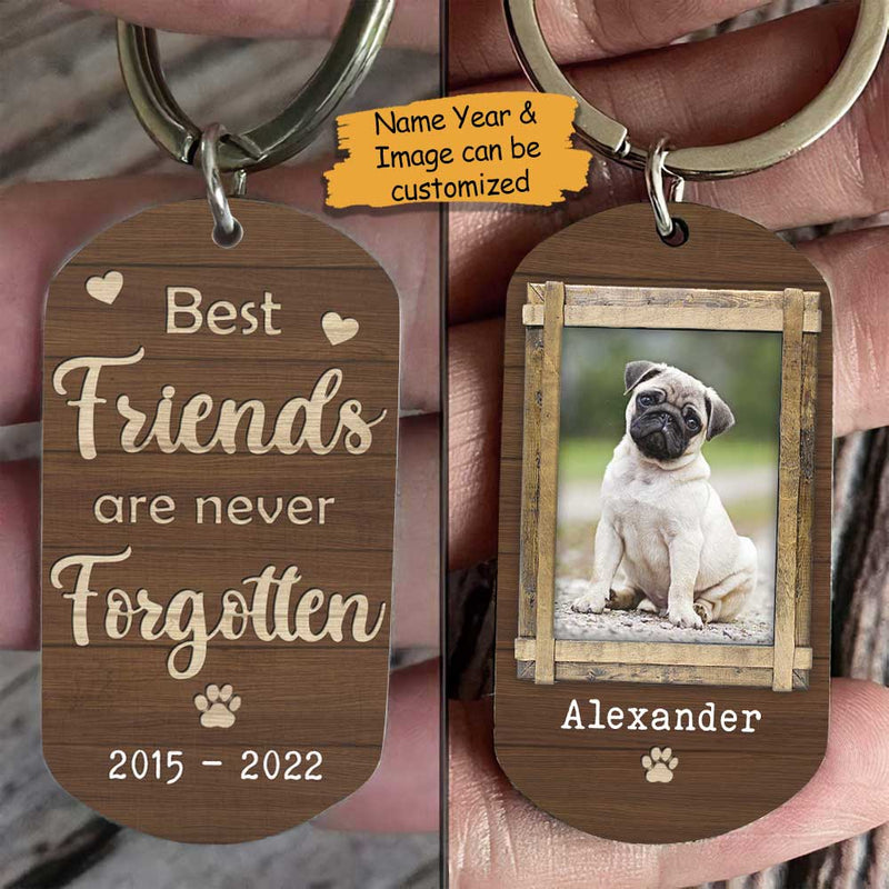 Custom Pet Photo Memorial Dog Gifts - Personalized Keychain