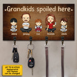 Custom Name Grandkids Gifts for Grandparents - Personalized Key Holder