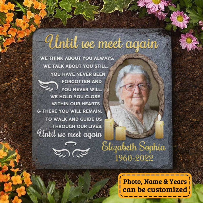 Custom Photo Memorial Tribute Decor - Personalized Memorial Stone