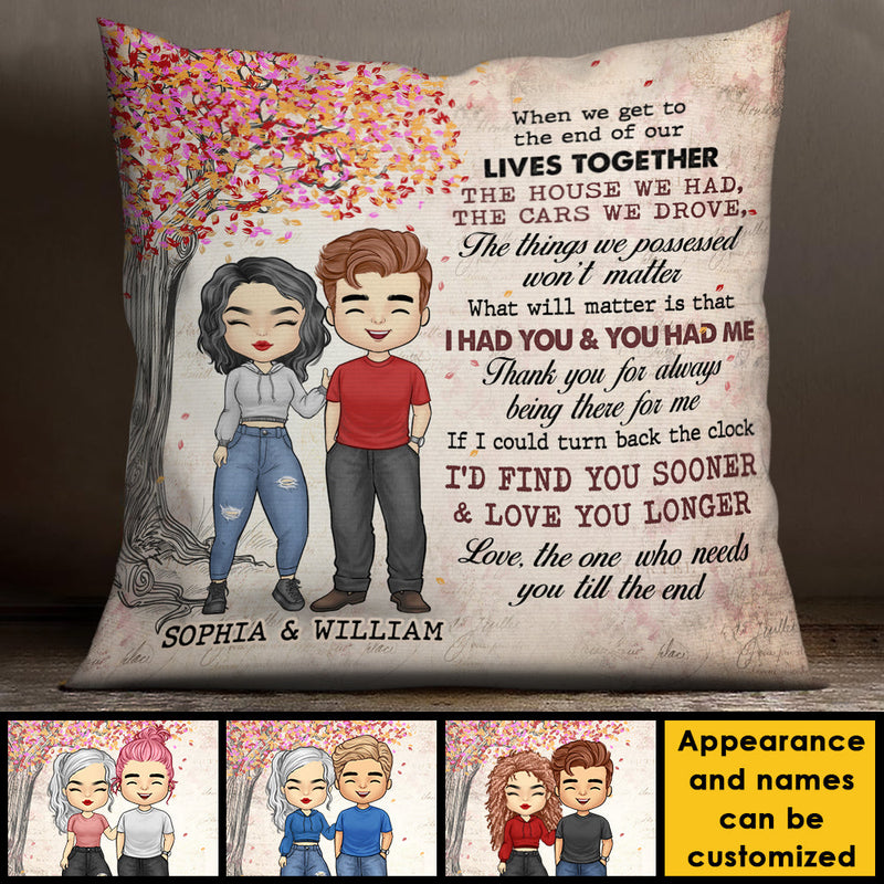 Custom Couple Love Gifts for Anniversary - Personalized Pillow