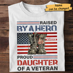 Custom Name Proud Daughter of a Veteran Gifts - Personalized Apparel