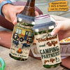 Making Memories One Campsite - Personalized Can Cooler - Gift For Couples, Gift For Camping Lovers