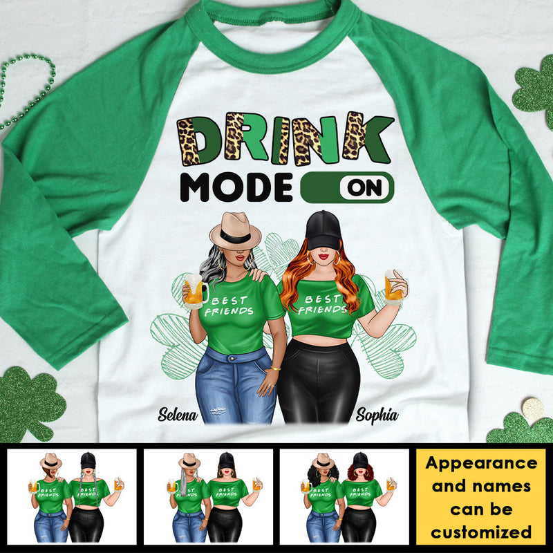Custom Name Best Friend Drinking Gifts for Women - Personalized Raglan Shirt