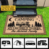 Camping With A High Chance Of Drinking - Personalized Decorative Mat