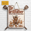 Grillfather, The Cooking Legend - Personalized Shaped Wood Sign - Gift For Dad