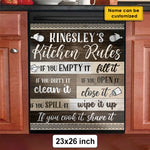 Custom Name Kitchen Rules Family Gifts - Personalized Dishwasher Cover