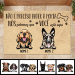 Custom Dog Name Funny Welcome Gifts for Dog Lovers - Personalized Doormat