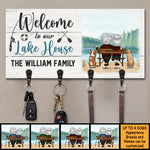 Custom Name Lake House Family Gifts - Personalized Key Holder
