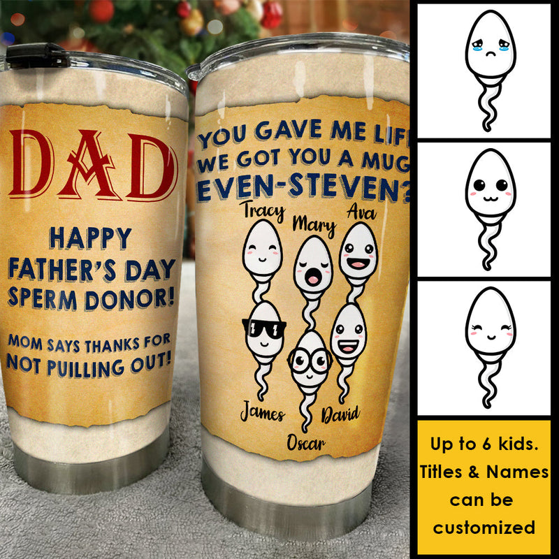Custom Name Funny Father's Day Gifts for Dad - Personalized Tumbler