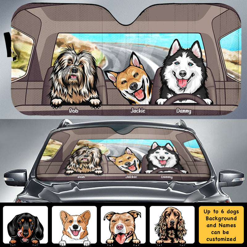 Custom Pet Name Dog Lover Gifts - Personalized Auto Sunshade