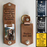 Custom Pet Photo Memorial Gifts for Dog Lovers - Personalized PU Keychain