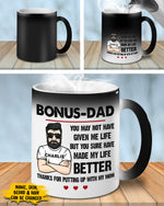 Custom Name Bonus Dad Gifts - Personalized Mugs