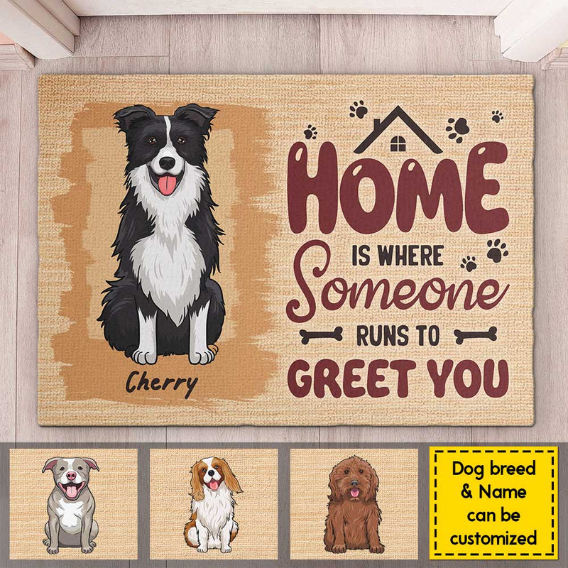 Custom Pet Name Dog Lover Home Decor - Personalized Doormat