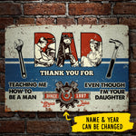Custom Father Daughter Thank You Gifts - Personalized Metal Sign
