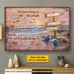 Custom Name Beach Memories Couple Gifts - Personalized Poster