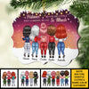 Not Sisters By Blood But Sisters By Heart - Personalized Custom Benelux Shaped Wood Christmas Ornament