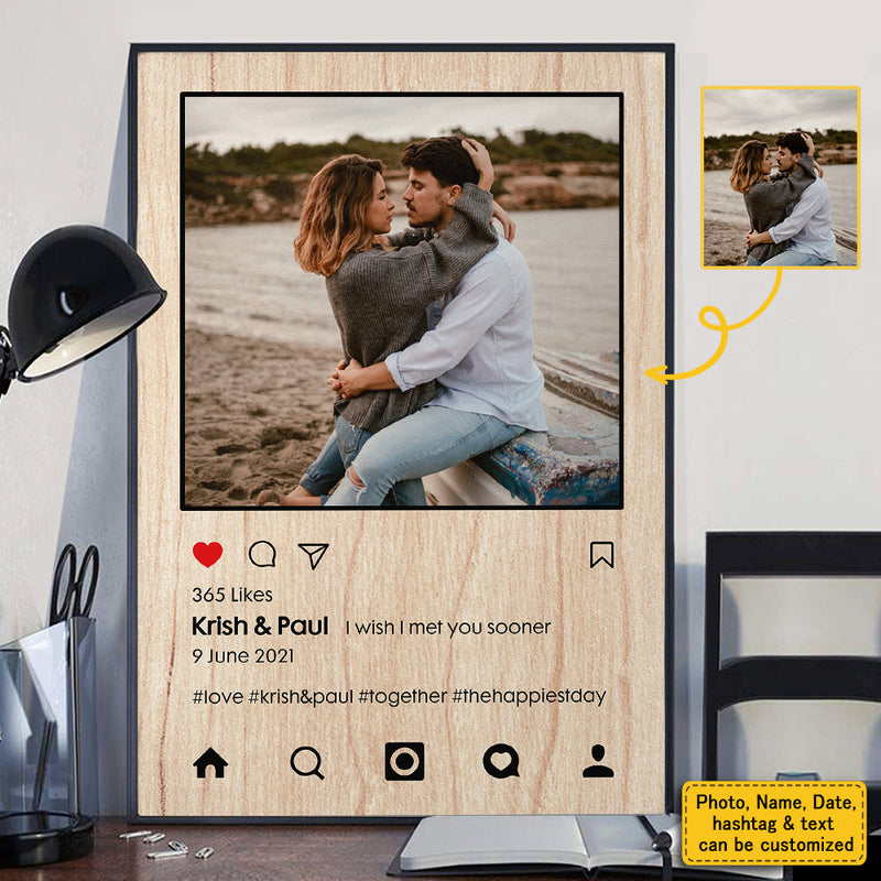 Custom Photo Couple Keepsake Decor - Personalized Poster