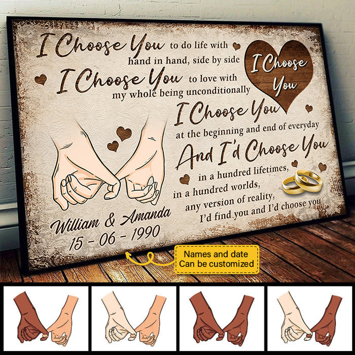 Custom Name Couple Love Gifts - Personalized Poster