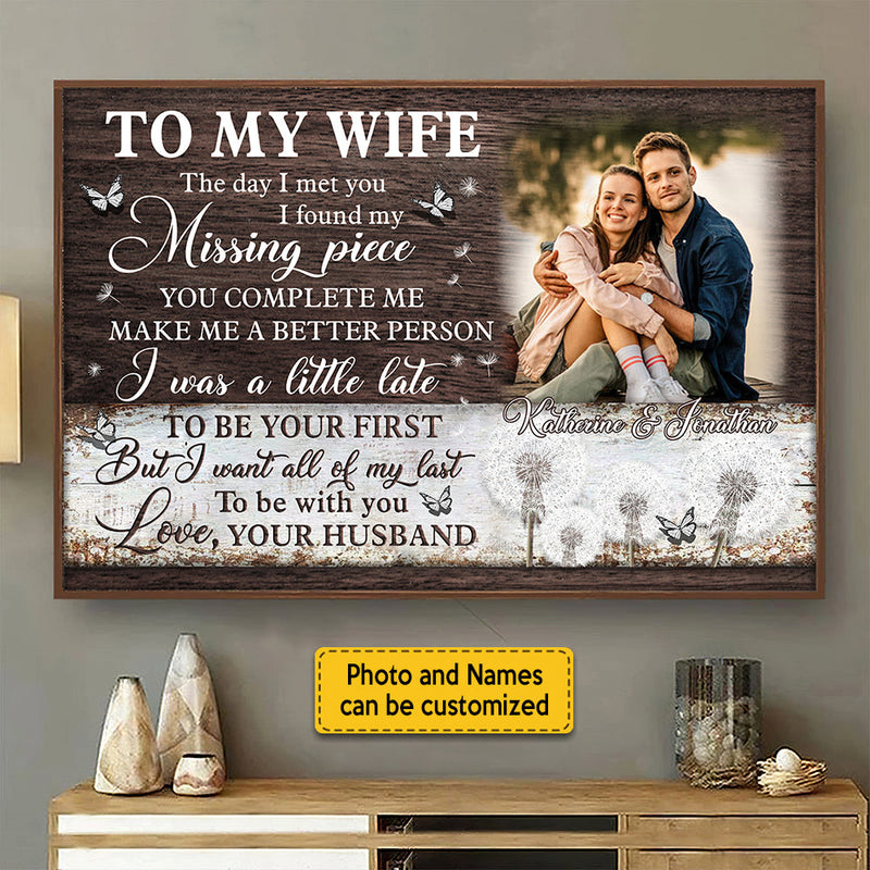 Custom Photo Love Letter Gifts for Wife - Personalized Poster