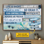 Custom Name Beach Life Quote Decor - Personalized Poster
