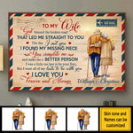 Custom Name Romantic Anniversary Gifts for Wife - Personalized Poster