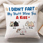 Custom Funny Dog Name Butt Kiss Gifts for Dog Lovers - Personalized Pillow