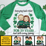 Custom Name Anniversary Gifts for Couples - Personalized Raglan Shirt