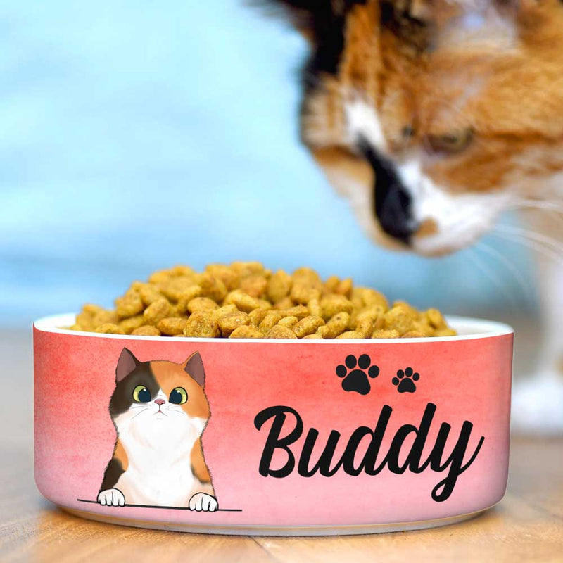 Custom Name Cat Gifts for Pets - Personalized Pet Bowl