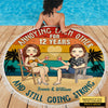 Still Going Strong - Personalized Round Beach Towel - Gift For Couples, Husband Wife