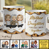 Mother And Daughters Forever Linked Together - Gift For Mom, Personalized Mug