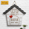 Our House Is Not The Same Without Your Pawprints In It - Personalized Shaped Wood Sign