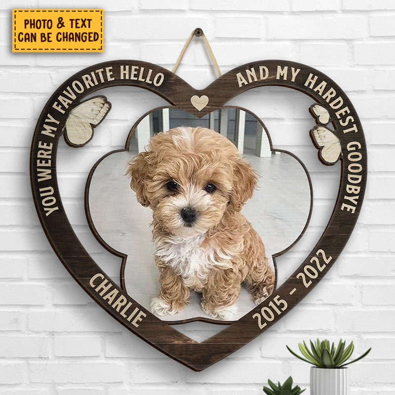 Custom Pet Photo Memorial Decor - Personalized Wood Sign