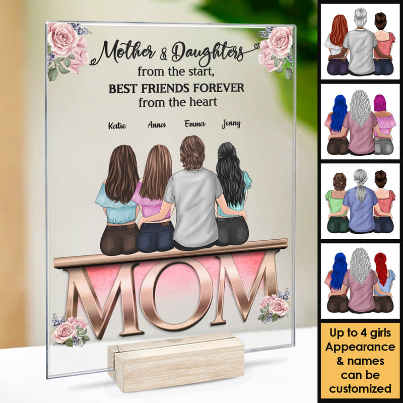 Mother And Daughter, Best Friends Forever From The Heart - Gift For Mom - Personalized Acrylic Plaque