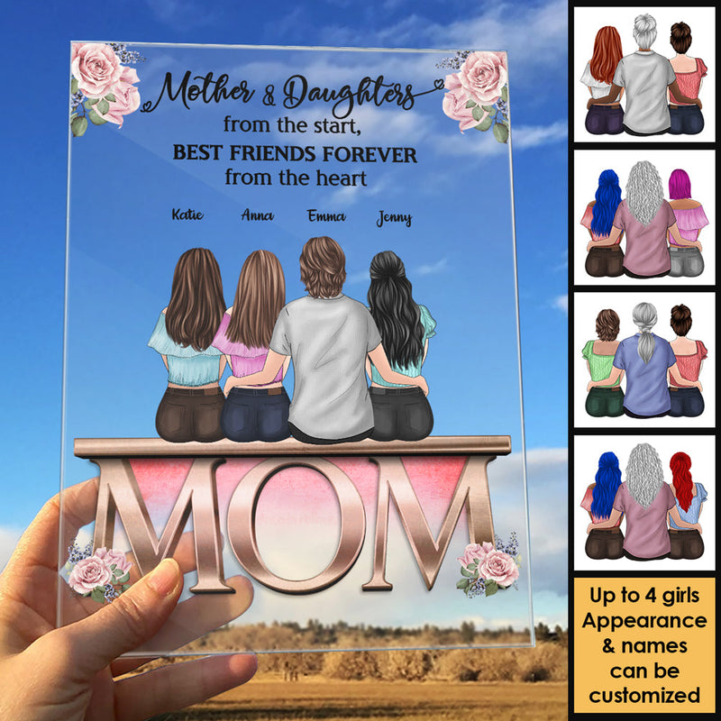 Mother And Daughter, Best Friends Forever From The Heart - Gift For Mom - Personalized Acrylic Plaque