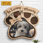 Custom Pet Photo Dog Memorial Decor - Personalized Wood Sign
