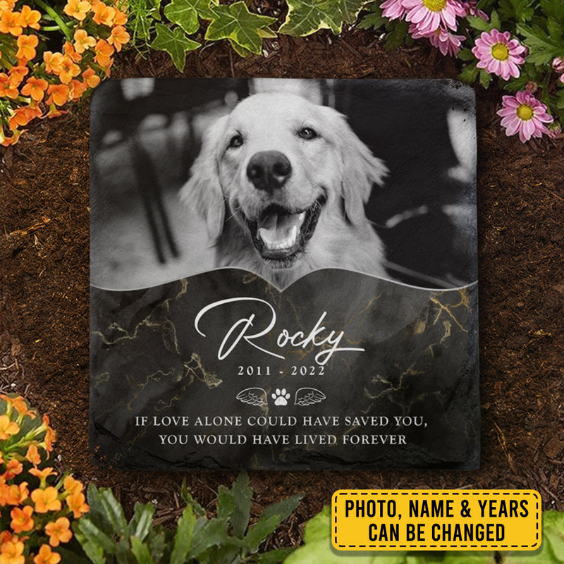 Custom Pet Photo Dog Memorial Gifts - Personalized Memorial Stone