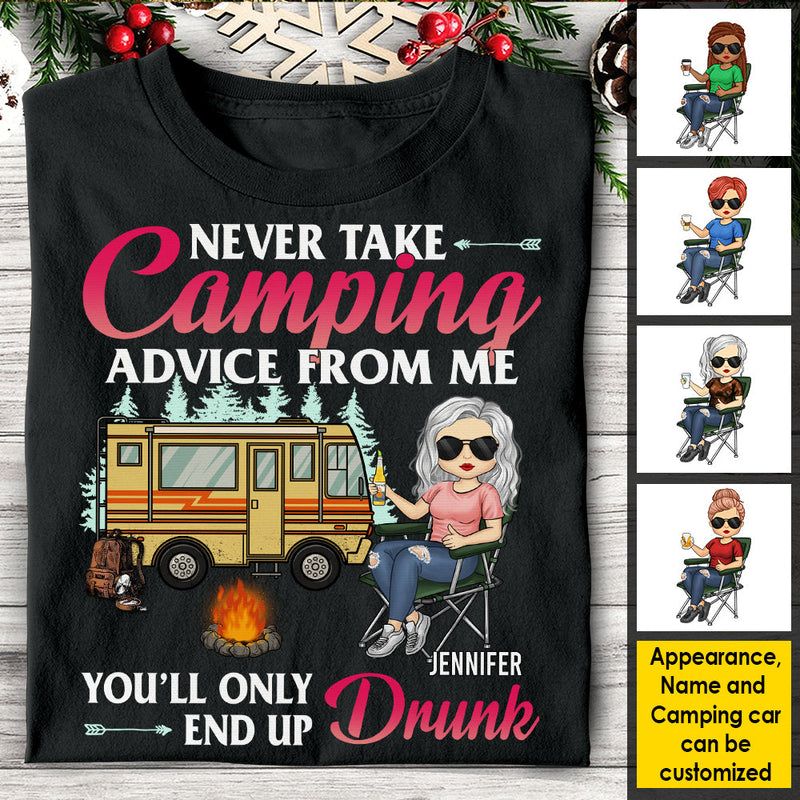 Custom Name Funny Camping Gifts for Women - Personalized Apparel