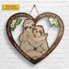Sloth Couple From Our First Kiss - Personalized Shaped Wood Sign - Gift For Couples, Husband Wife
